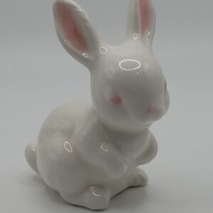 White Ceramic Bunny Figurine